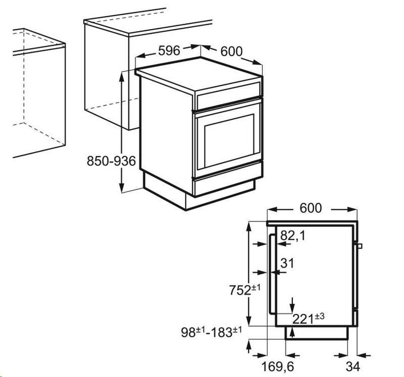 Husqvarna QSI60340SW komfyr hvit