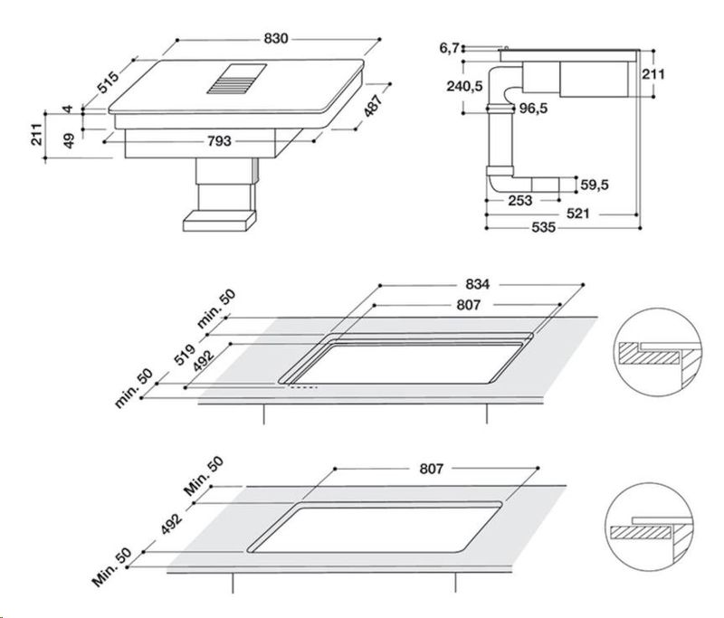 WHIRLPOOL W COLLECTION WVH 92 K INDUKSJONSTOPP MED INTEGRERT